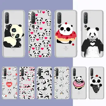 Srčkan Panda Primeru Telefon Za Redmi Opomba 5 7 8 9 10 K20 max pro lite za Xiaomi 10pro 10T