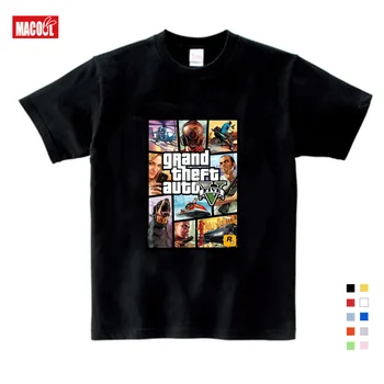 Kul T Shirt for3-9year 100% Bombaž Otrok Ulice Boj Dolgo z GTA 5 Design T-Shirt Otroci Modna Oblačila Fantje Dekleta Hipster