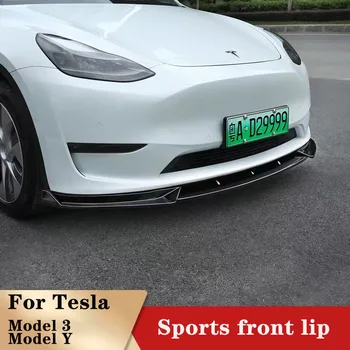 Za Tesla Model3ModelY Sprednji Spodnji Odbijač Za Ustnice Kit Spojler Difuzor Organ Za Varstvo Ogljikovih Vlaken Surround Crash Spreminjati Zunanjost