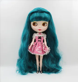 Blygirl,Blyth lutka,Smaragdno zelena šiška kodraste lase, motnega površini lupine, normalne telesne, 7 sklepov, 1/6 lutke, lahko nadomesti