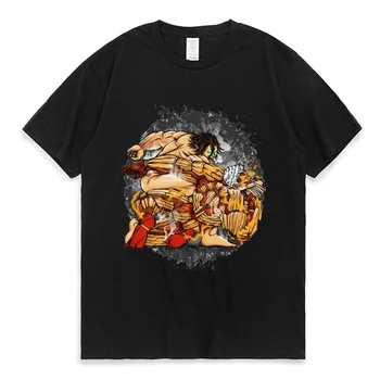 Anime Napad na Titan Shingeki Ne Kyojin Majica s kratkimi rokavi Moški Poletje Tees Manga Er Yeager T-shirt Priložnostne Mehko Bombažno Redno Tshirts