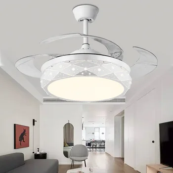 Nevidni stropni ventilator svetlobe restavracija fan svetlobe dnevna soba, spalnica doma sodobno minimalistično z ventilator