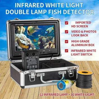 Prenosni Ribolov Fotoaparat Nepremočljiva Podvodni DVR Video Kamera 30 m Kabla 12pcs IR Ir LED na Ledu,Jezero in Čoln, Ribolov