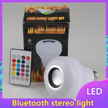 LDE Barvne Svetlobe Bela Svetloba + Daljinski upravljalnik Zvočnik Petje gor in dol Barva Spreminja, Bluetooth Glasbe Žarnica Svetlobo
