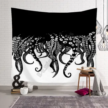 Smešno Hobotnice, Tapiserija, 3D Vsem Natisnjeno Tapestrying Pravokotne Doma Dekor Steni Visi 03