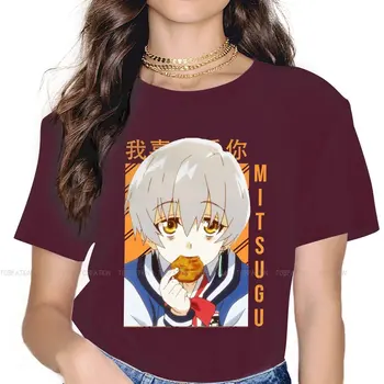 Mitsugu Anime Hipster TShirts Vlad Ljubezen Ženska Grafični Vrhovi T Shirt O Vratu Preobsežne