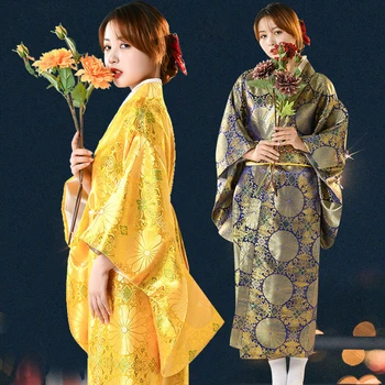 Dolgi Kopalni Plašč Yukata Oblačila Tiskanje Nove Etnične Kostume Brocade Ženske Stopnji Uspešnosti Kimono Kostume S Pasom