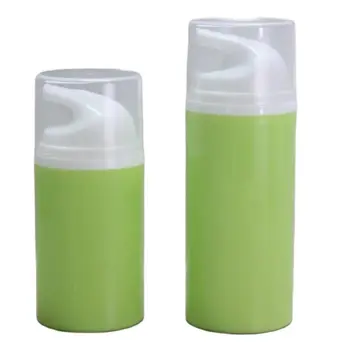 80ML zeleno plastično brezzračnim losjon za steklenice z belo brezzračnim črpalka ,prozoren pokrov za smetana/serum/losjon/fundacija za uporabo
