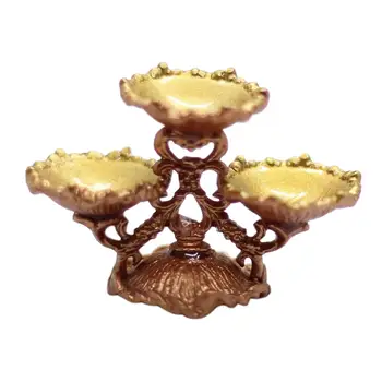1:12 Sadje, ki Služijo Pladenj je Miniaturni Shranjevanje Organizator Posodo za Sadje Ploščo Zlitine za Lutke Kuhinja DIY Dekor Ornament