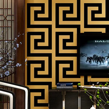 Kitajski Stil Klasične PVC Ozadje 3D Stereoskopski Geometrijski Vzorec Doma Povzetek Člankov Dnevna Soba, Spalnica Dekor Dobave