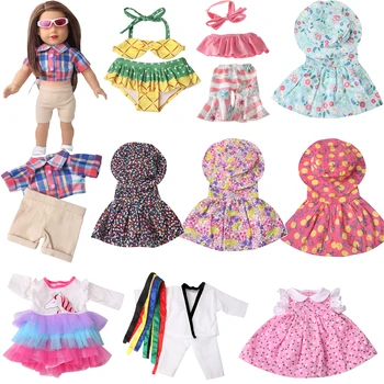 18 Inch Ameriški Lutka Dekle Božič Doll Novo Kawaii Candy Barve Obleko Igrača LaLaFanFan Primerna Oprema 43 cm Rodi Punčko D15-24