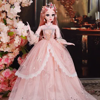 3 Točke Princesa Moda 16 Skupno Premično 60 cm Bjd Lutka 3D Utripa Lutka Nastavite Dekle Igrati Hiša Dekoracijo Otrok Darilo za Rojstni dan