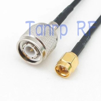 6palcev TNC moški vtič SMA moški vtič RF priključek tok 15 CM koaksialni Podaljšek skakalec kabel kabel podaljšek za RG174