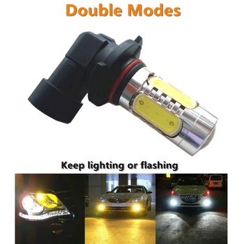 2 x Dvojni načini flash in obdržati razsvetljavo HB3/9005 HB4/9006 15W LED avto meglo lučka signalna žarnica bela rumena led modra