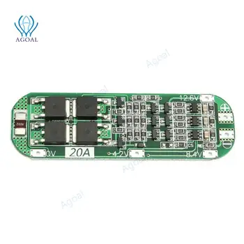 1pcs 3S 12,6 V 20A Li-ionska Litij Baterija 18650 Polnilnik PCB BMS Protection Board 12,6 V Celico