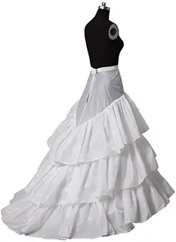 Ženska 2 Obroče Vlak Poročne Obleke Poročne Obleke Petticoat Bela 2023