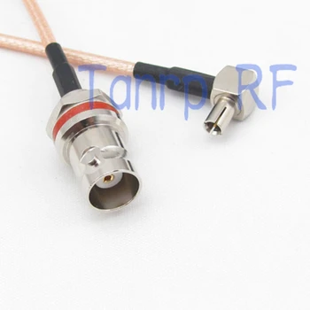 10pcs 6palcev mini BNC ženski matica pregrado, da TS9 moški pravim kotom RF adapter priključek 15 CM koaksialni Podaljšek skakalec kabel RG316