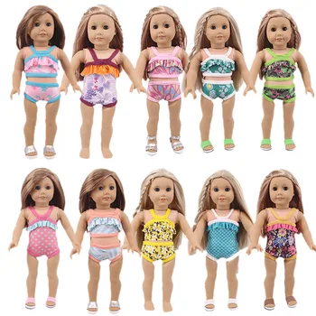 Novi dvodelne Kopalke Set Za leto 2020, ki Za 43 cm Lutke Otroka In 18-palčna American Dekle Lutke, Je Najboljše Darilo Za Generacije