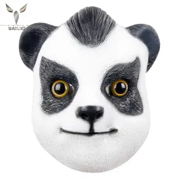 WAYLIKE Halloween Srčkan Latex Panda Glavo Masko za Odrasle Obleko Gor Rekviziti Halloween Party Cosplay Panda Masko