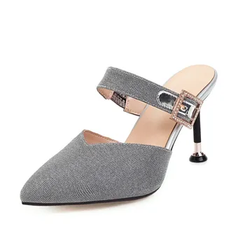 Paltform Spomladi leta 2020 poletje moda za ženske novo prugasta sandali z visoko peto Muller čevlji stranka črpalke čevlje, ženska, plus velikost 33-50 561