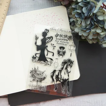 Kitajska je Sredi Jeseni Festival Design Jasno, Pregledno Žig Silikonski Znamk, Kot Scrapbooking Dekoracijo DIY Kartico Papir Darilo Uporabo