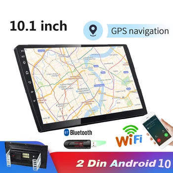 2 Din 10.1 Palčni Avto Radio Android 10 MP5 Predvajalnik Autoradio Bluetooth zaslon na Dotik Mirrorlink GPS, WIFI FM/USB/AUX/OBD