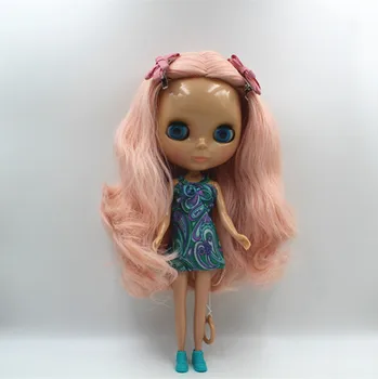 Blygirl Roza poper kodraste lase golih lutka redni telo 7 skupni Tan koža DIY lutka, ki lahko nadomestijo telesa