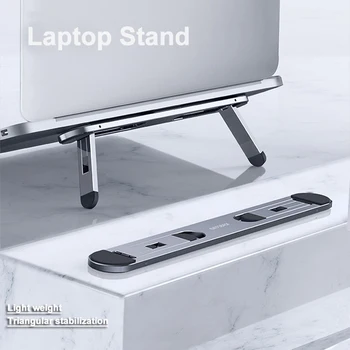 Kovinsko Zložljivo Laptop Stand Prenosni Suporte Laptop Notebook Cooling Podporo Noge Namizje Non-slip Nosilec Nosilec Za Macbook