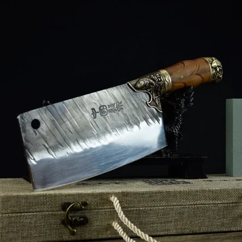 Longquan duha ročno izdelane kuhinjski nož ročno kovani starinsko slicer retro oster nož nož kuhar gospodinjski kuhinjski nož