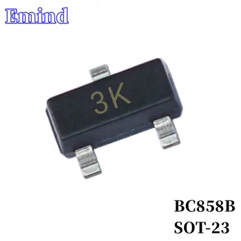 100/200/300Pcs BC858B SMD Tranzistor Odtis SOT-23 Silkscreen 3K Tip PNP 30V/200mA Bipolarni Tranzistor Ojačevalnik