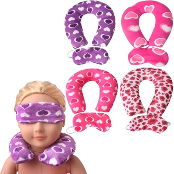 18 Inch Ameriški Lutka Dekleta U-oblikovan Vzglavnik + Oči Masko Dekle je Rusija DIY Rojen Otroška Igrače Oprema Fit 43 Cm Fant Lutke Darilo Q89