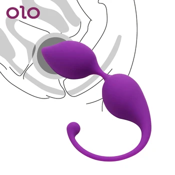 OLO Silikonski Keglove Žogo Ben Wa Žogo Uresničevanje Vaginalne Zaostrovanja Sex Igrače za Ženske, G-Spot Igre za Odrasle Klitoris Stimulator