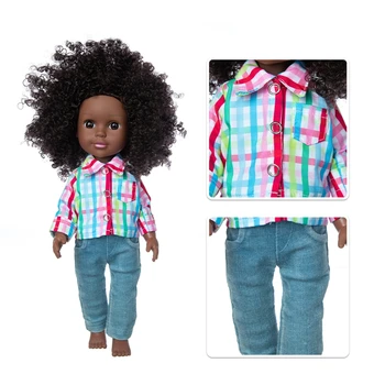 2021 Lutke pop Prosti čas bo Ustrezala Africanreborn silikonski viny 35 cm 14inch dekle poupee boneca baby mehke igrače dekle todder