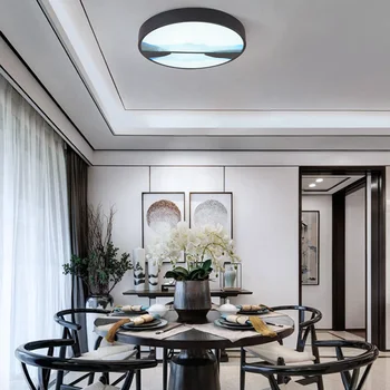 Slim ustvarjalne spalnica lučka preprosta sodoben nov Kitajski okrogla stropna svetilka, dnevna soba kaligrafija restavracija lučka