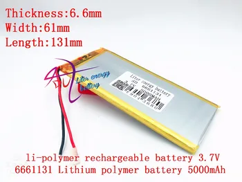 li-po 1pcs/veliko 6661131 3,7 V litij-polimer baterija 5000 mah DIY mobilni sili moč polnjenje baterije zaklad