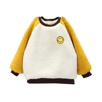 2022 jeseni in pozimi otrok plus žamet debel pulover zgornji del dekliška otroška risanka dolgimi rokavi, pulover Sweatshirts