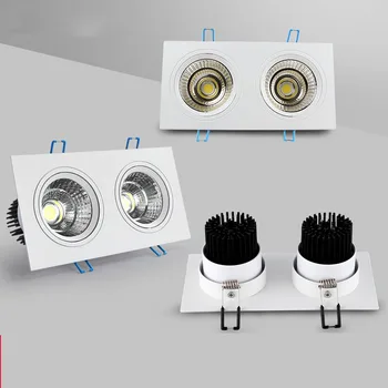 Ultra Svetla Kvadratnih LED Downlight Zatemniti 7W 10W 14W 20W Aluminija AC110V 220V COB LED Navzdol Svetlobe Stropni Vgradni Spot Luči